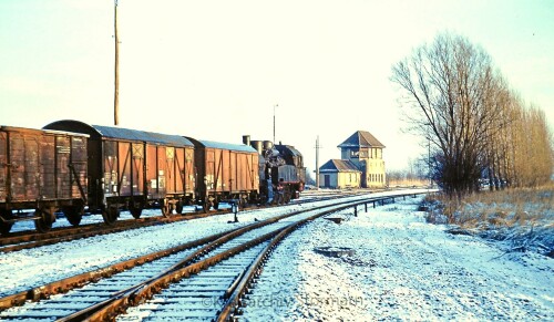 Billwerder Moorfleet 1970 Stellwerk Gbf Güterbahnhof BR 94 891 winter