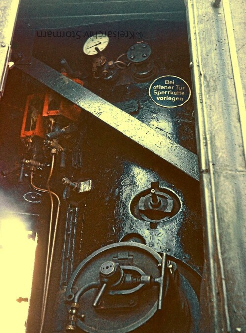 Dampfkran schwerer Schwerlastkran Begleitwagen DB Deutsche Bundesbahn 1970 Billwerder Moorfleet Kabe