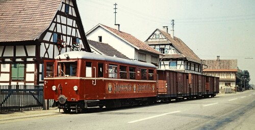 Scherzheim Treibwagen Güterwaggons 1967 Güterschuppen Verladung