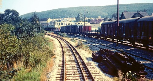 1966 Güterbahnhof Aalen Gbf Strecke Neresheim Härtsfeldbahn Aalen Neresheim Dillingen Gleis in Gleis