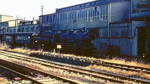 1966 Güterbahnhof preußische P 8 BR 038 Aalen Gbf Strecke Neresheim Härtsfeldbahn Aalen Neresheim Di