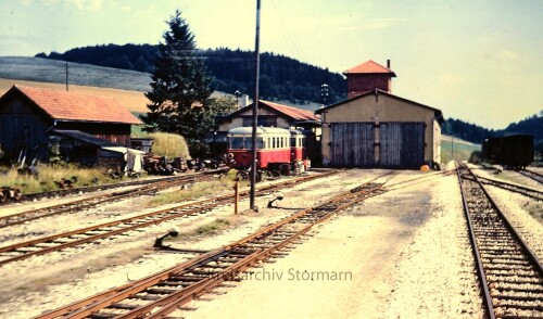 1966 Neresheim Bahnhof Härtsfeldbahn Aalen Neresheim Dillingen (3)