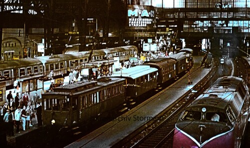 Hamburg Hauptbahnhof Hbf 1971 historische S Bahn