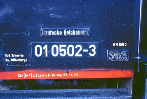 Hamburg Hauptbahnhof Hbf 1973 BR 01 0502 Reko a