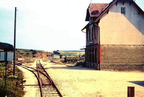 1966 Ballmertshofen Bahnhof Strecke Neresheim Härtsfeldbahn Aalen Neresheim Dillingen