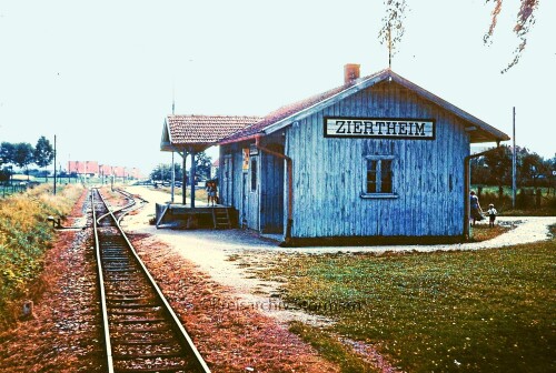 1966 Ziertheim Bahnhof Strecke Neresheim Härtsfeldbahn Aalen Neresheim Dillingen