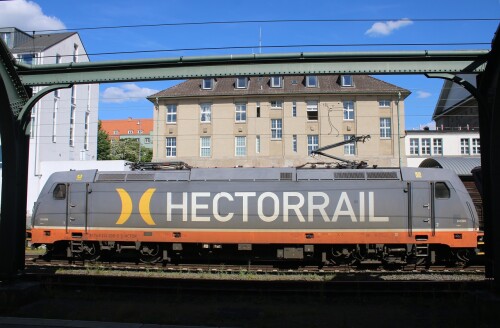 Darmstadt Hauptbahnhof Jugendstil BR 185 Hectorail 2025 Mai Hbf