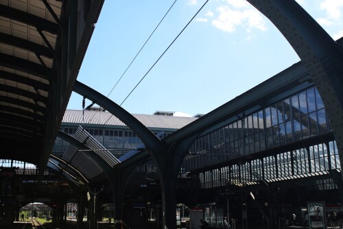 Darmstadt Hauptbahnhof Jugendstil 2025 Mai Hbf Jugendstil Bahnhofshalle Konstruktion Nieten Schwung 