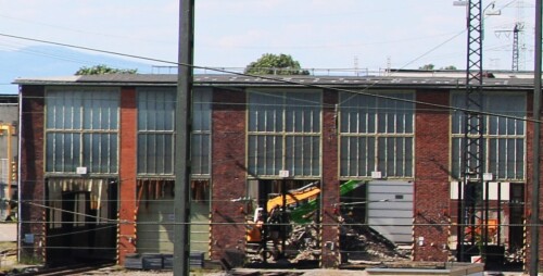 Darmstadt Hauptbahnhof Lokschuppen Abriss 2025 Mai Hbf