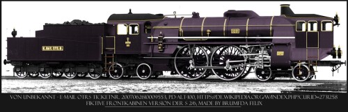 Bayrische S 2 6 BR 15 Frontkabine BR 05 Frontcab Frontkabine Bayrisch königliche Staatsbahn violett 