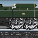 Bayrische_S_3_8_grun_fiktive_Stromlinienlokomotive_Frontkabine_frontcabe_Richard_Avenmarg_Serienmodell-1