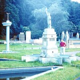 Saarbucken_Europapark_1969_deutsch_franzosische_Freundschaft_Freiheitsstatue_Hochhauser_Flughafen_Modellhauser