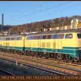 BR_218_Doppeltraktion_ozeanblau_beige_Deutsche_Bundesbahn_Die-_Bahn_AG_Intercity_plochingen_Bahnhof