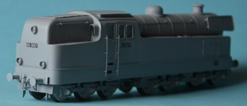 BR 65 001 D 3 Getriebe Dampflok 6–Zylinder Dampfmotor Drehgestell Kurbelwellen Henschel 1954 Edi b (