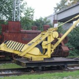 Nordlingen_Schienen_Kohle_Drehkran_BW_bayrisches_Eisenbahnmuseum_gelb