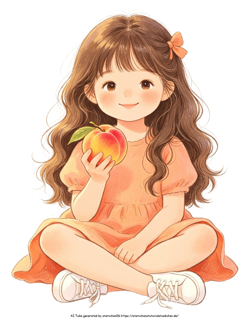 Pfirsichmädchen Illustration