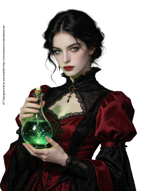 Hexe mit Giftflasche (2)
