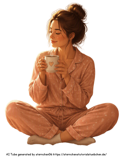 frau schneidersitz kaffee 2